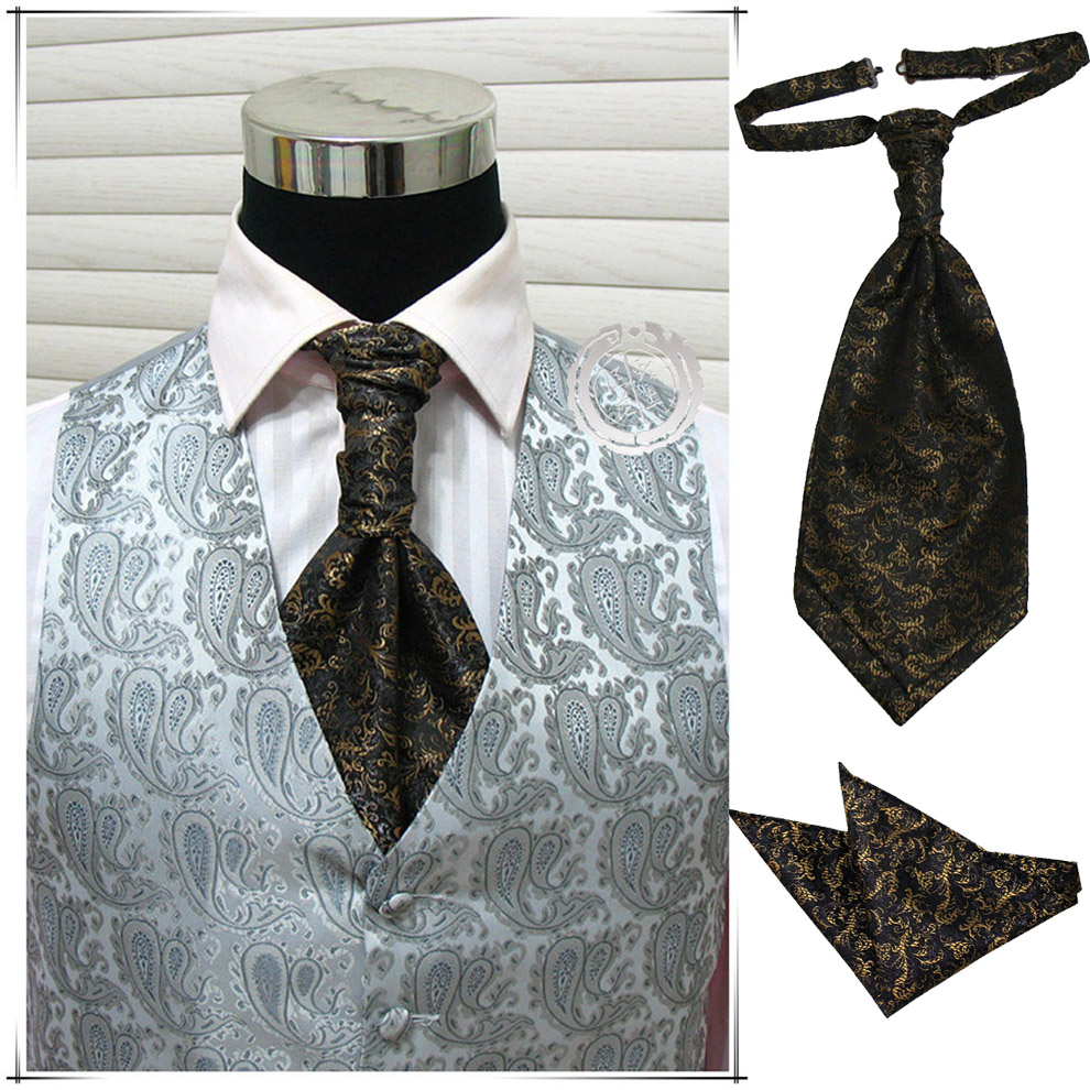? ǰ   νõ Ÿ 渶   Ÿ ī  A-005 Ÿ Ÿ/ Tip goods Tyrant gold tuxedo tie Ascot wide tie convenient style scarf palace A-005 Ties